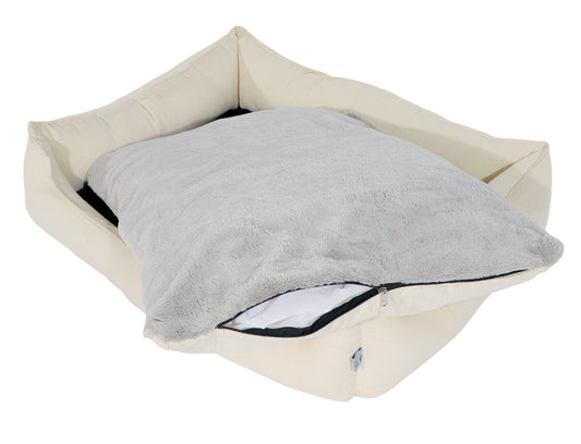 Pets SlumberSoft Cotton Comfort Dog Bed-grey