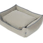 Polyester Rectangular  Medium Dog Bed-Grey