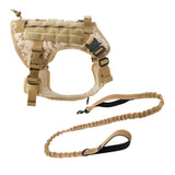 Hank Military Dog Harness & Tactical Bungee Leash (Combo Camo)