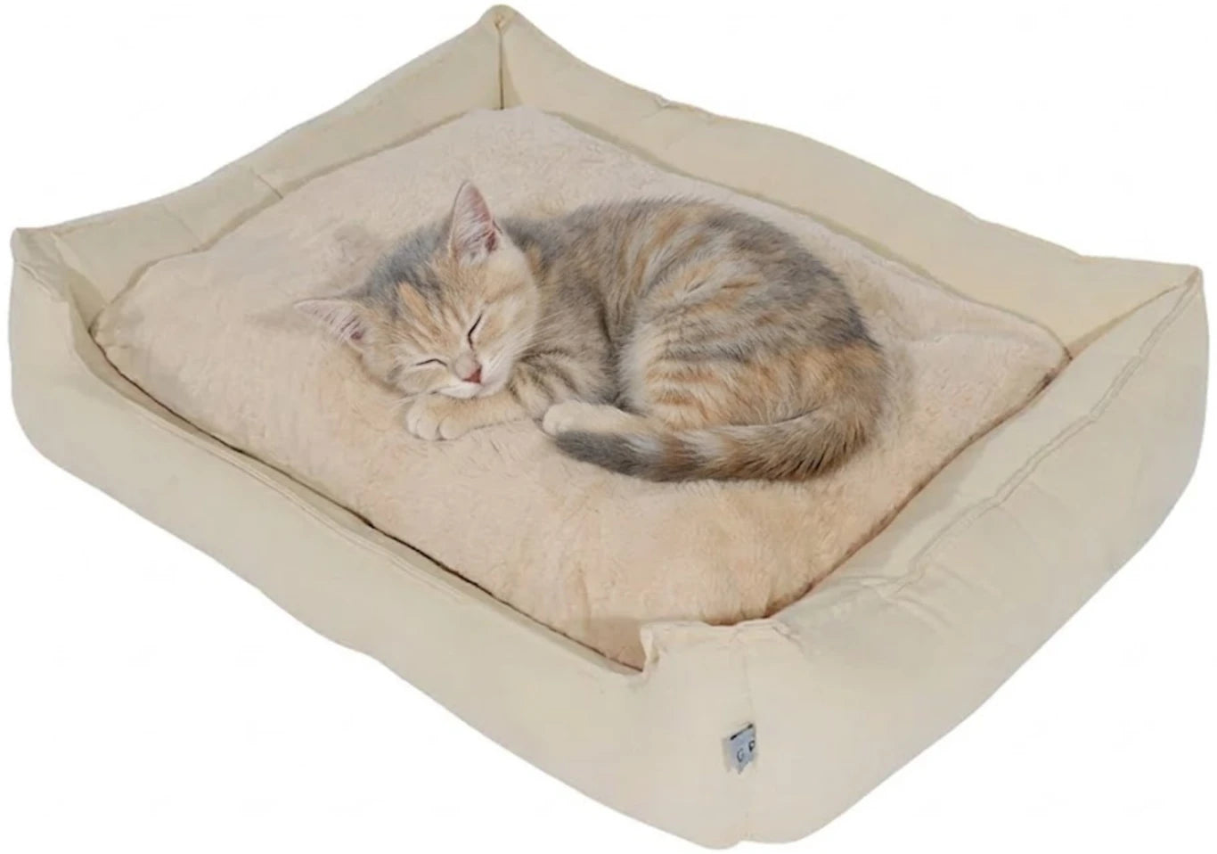 Dream Wags Soft Cotton All-Season Dog Bed (with Fur Side)